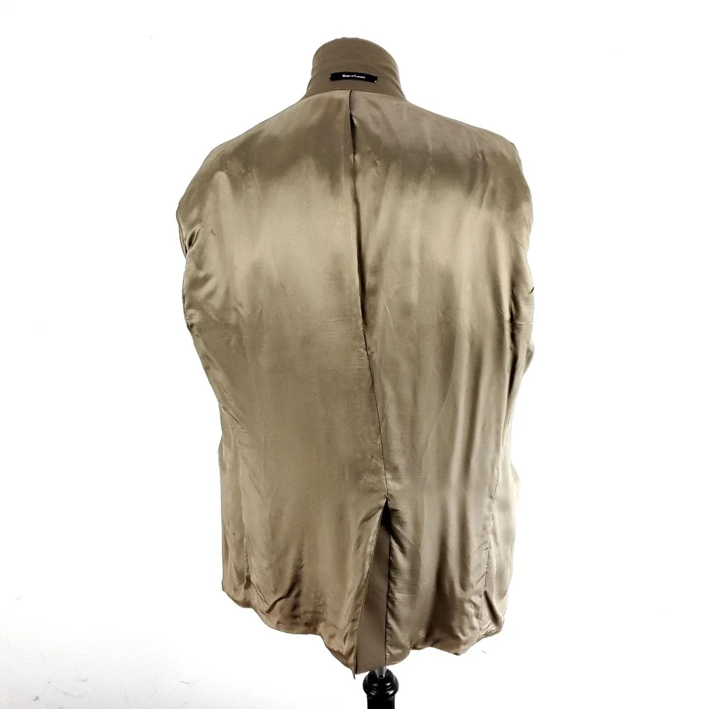 Chaps Ralph‎ Lauren Wool Cashmere 3 Button Blazer 46L Brown Herringbone